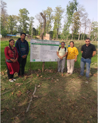 Saurab with his major advisor and Faculty of Agriculture staff during a research field visit